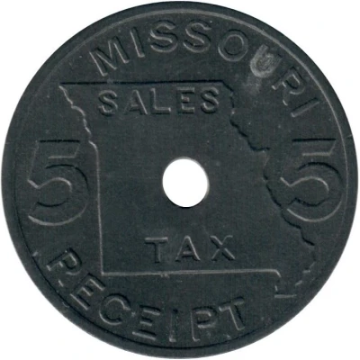 5 Mills - Sales Tax Receipt Missouri ND back