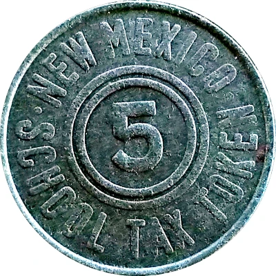 5 Mills - School Tax Token (New Mexico) ND front