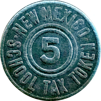 5 Mills - School Tax Token (New Mexico) ND back