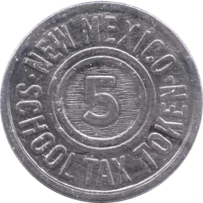 5 Mills - School Tax Token New Mexico ND front