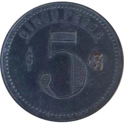 5 Pesos (Union Club) ND front