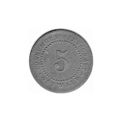 5 Pfennigs - Consumgenossenschaft Ostwald ND front