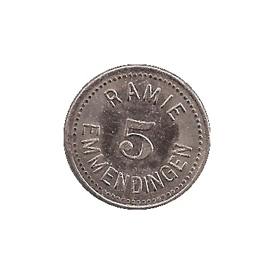 5 Pfennigs - Emmendingen (Spinnerei Ramie) ND front