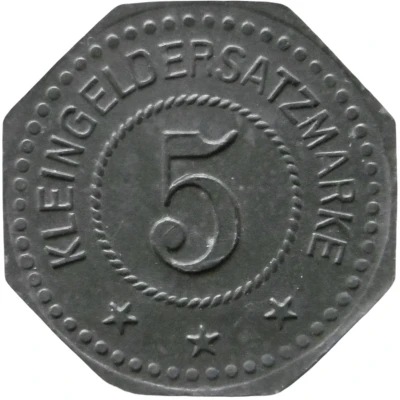 5 Pfennigs - Saarlouis (III Batl. Landw. J.R. 30) ND back