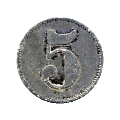 5 Pfennigs (Schiltigheim) [Private, Elsass, Conservenfabrik] ND back