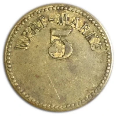 5 Pfennigs (Wert-Marke; 18 mm) ND front