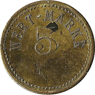 5 Pfennigs (Wert-Marke; Brass; 17 mm) ND front