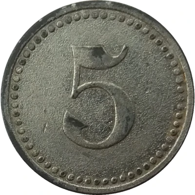 5 Pfennigs (Wert-Marke) ND back
