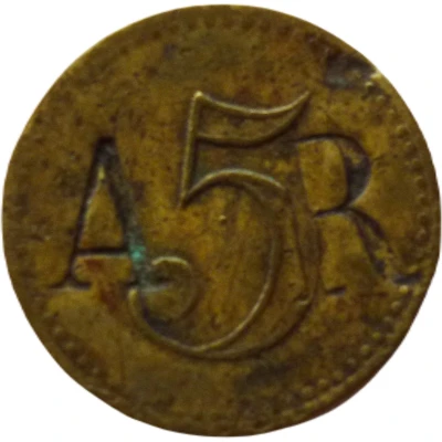 5 Pfennigs (Werth-Marke; Countermarked "AR") ND back