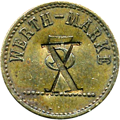 5 Pfennigs (Werth-Marke; Countermarked "X") ND front