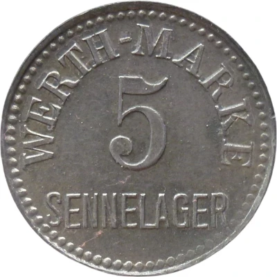 5 Pfennigs (Werth-Marke; Sennelager) ND front