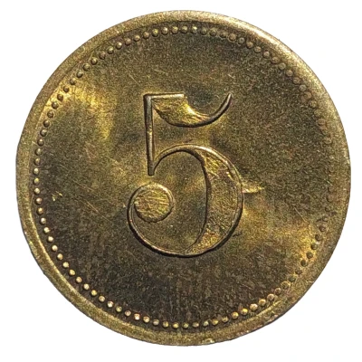 5 Pfennigs (Werth-Marke) ND back
