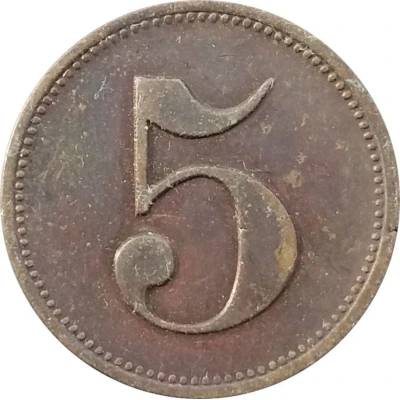 5 Pfennigs (Werth-Marke) ND back