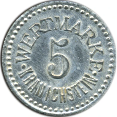 5 Pfennigs Wertmarke Kranichstein ND front