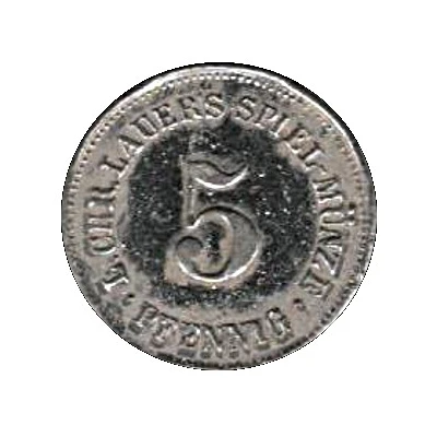 5 Pfennnig (Spiel-Münze Lauers) ND back