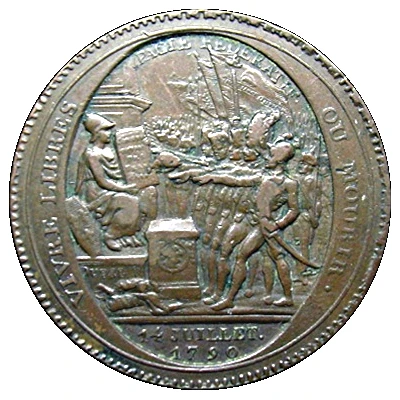 5 Sols Monneron Freres; 2nd type front