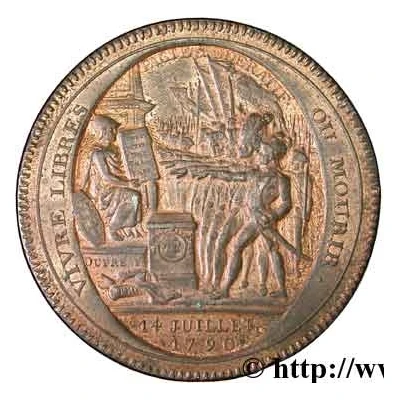 5 Sols Monneron; "Sacrement" 3rd type front