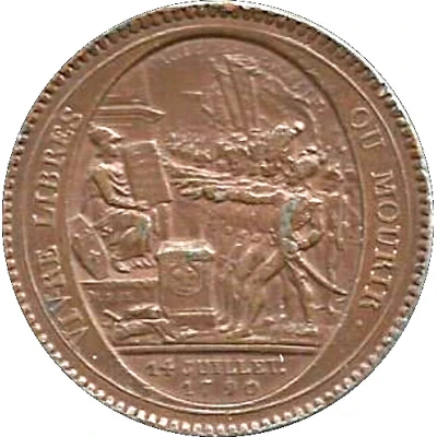 5 Sols Monneron; "Sacrement" type front