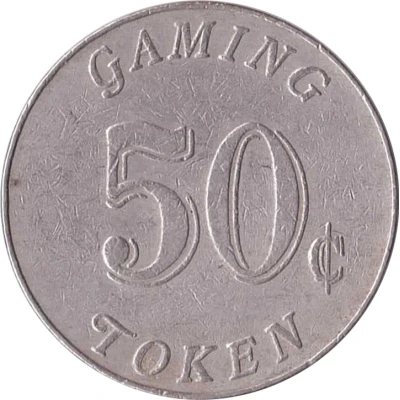 50 Cent Gaming Token - Casino Monrovia ND back