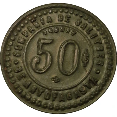 50 Centavos - Compañia de Salitres de Antofagasta ND back