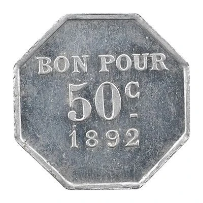 50 Centimes - Société Coopérative du Canal de Suez back