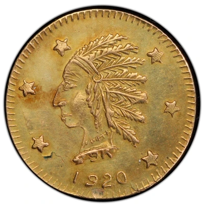 50 Cents - British Columbia Gold Indian head front