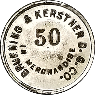 50 Cents - Bruening and Kerstner Dry Goods Co. ND front
