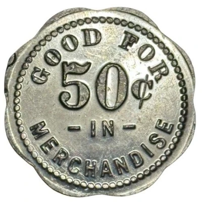 50 Cents - Cabel and Kauffman Merc Co. (Washington, Indiana) ND back
