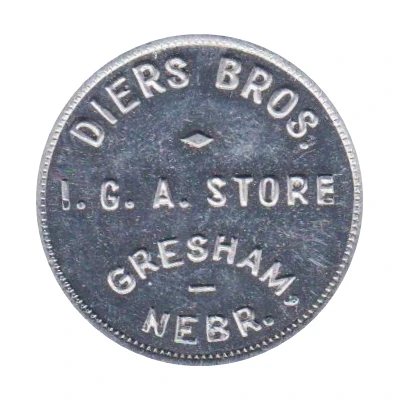 50 Cents - Diers Brothers I.G.A. Store (Gresham, Nebraska) ND front