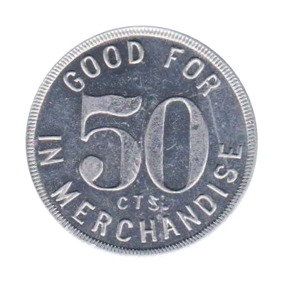 50 Cents - Diers Brothers I.G.A. Store (Gresham, Nebraska) ND back