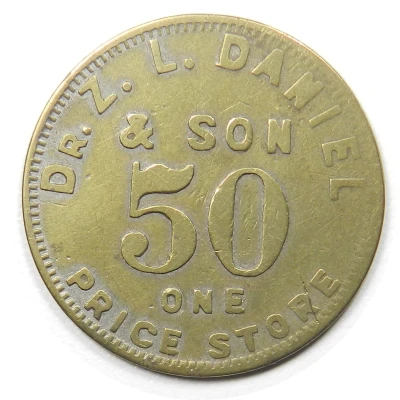 50 Cents - Dr. Z. L. Daniel and Son (Gary, Texas) ND front