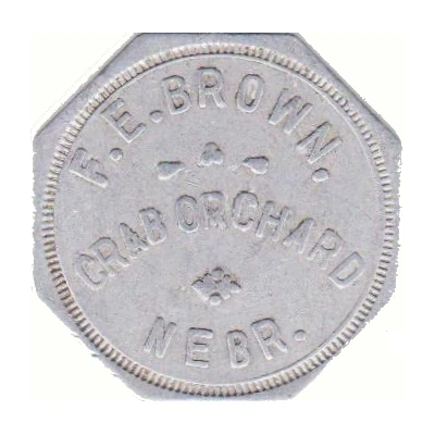 50 Cents - F.E. Brown (Crab Orchard, Nebraska) ND front