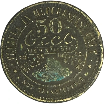 50 Cents - Fayette - Jellico Coal Company (Anchor, Kentucky) ND back