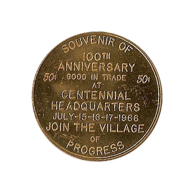 50 Cents - Illinois 100th anniversary New Athens back