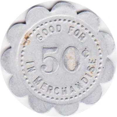 50 Cents - Jensen Brothers Market (Gothenburg, Nebraska) ND back