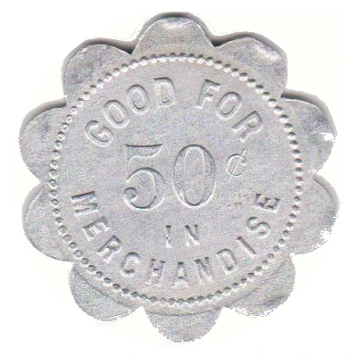 50 Cents - Kliment Mercantile Company (Prague, Nebraska) ND back