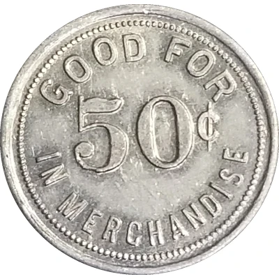 50 Cents - Schacher Mercantile Co. ND back