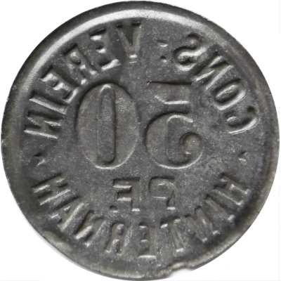 50 Pfennigs - Cons.-Verein (Hinternah) ND back