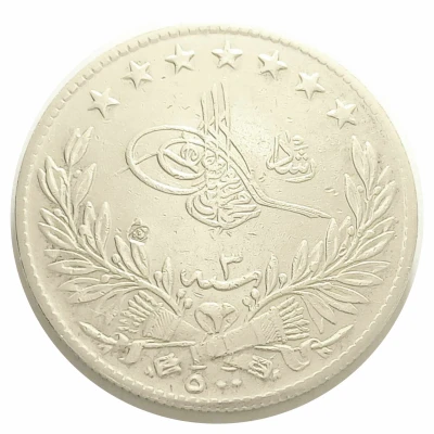 500 kurus- Mohamed V constantinople replica front