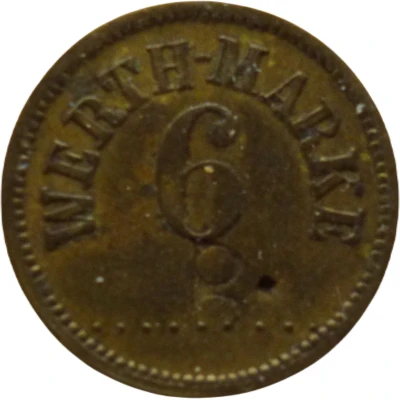 6 Pfennigs (Werth-Marke; Countermarked "B.") ND front
