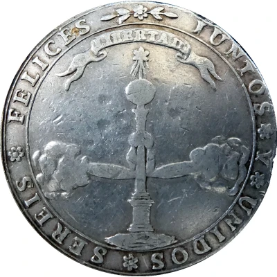 6 Reales - Independence Proclamation Medal back