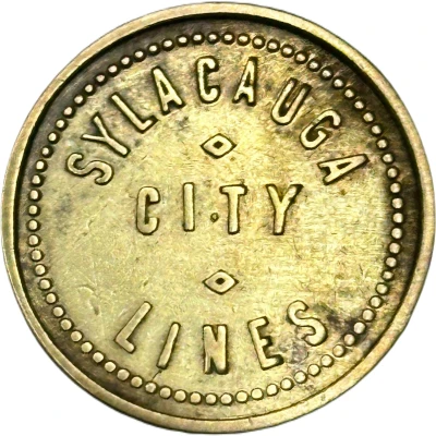 7½ Cents - Sylacauga City Lines (Sylacauga, Alabama) ND front