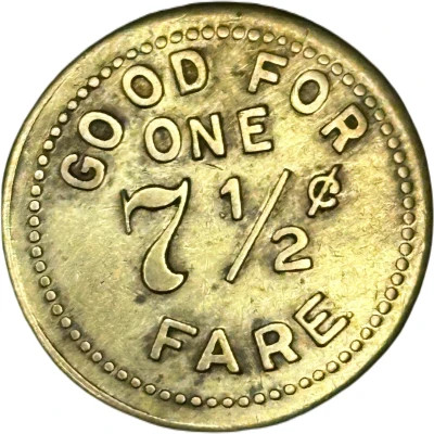 7½ Cents - Sylacauga City Lines (Sylacauga, Alabama) ND back