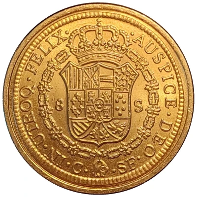 8 Escudos - Ferdinand VII replica ND back