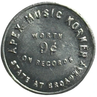 9 Cents - Apex Music Korner (Schenectady, New York) ND back