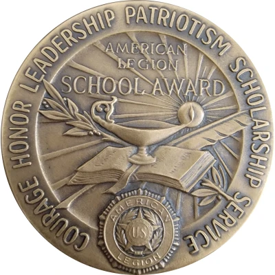 American Legion School Award Medal back