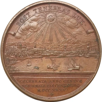 Anniversary Medal - Reformation in Geneva front