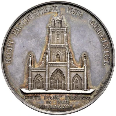 Anniversary Medal of 2 Thalers - Reformation in Bern front