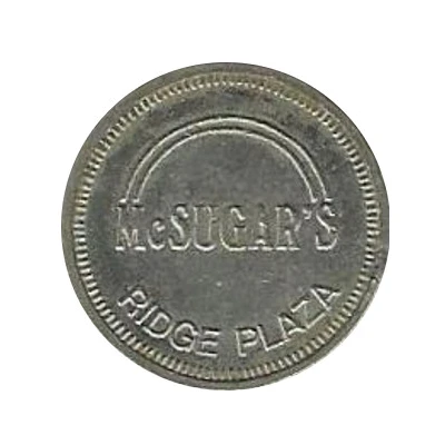 Arcade Token - McSugar's Ridge Plaza (Davie, Florida) ND front