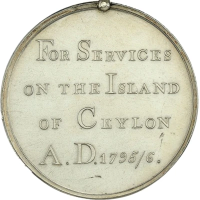 Award - George III Capture of Ceylon Medal; silver ND front